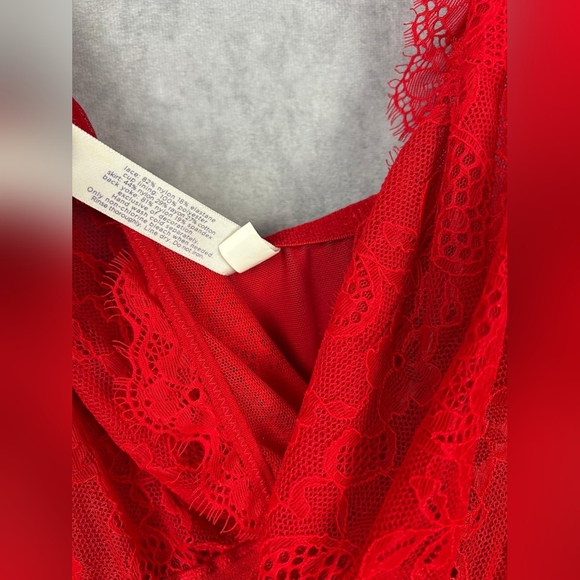 CACIQUE Lace Night Gown Red Sexy Dress Size 18/20 - Picture 5 of 9